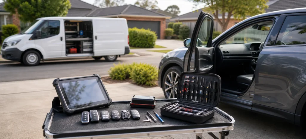 Automotive locksmith tools for car key service in Cranbourne East