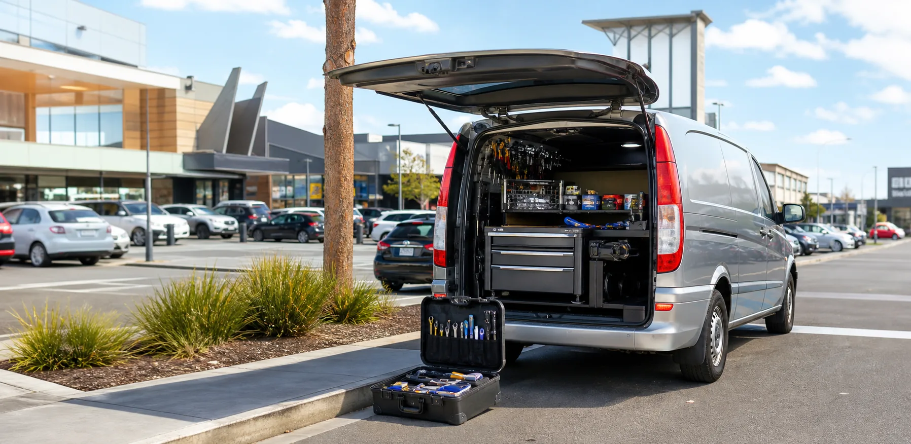 Mobile automotive locksmith van for car key replacement in Springvale